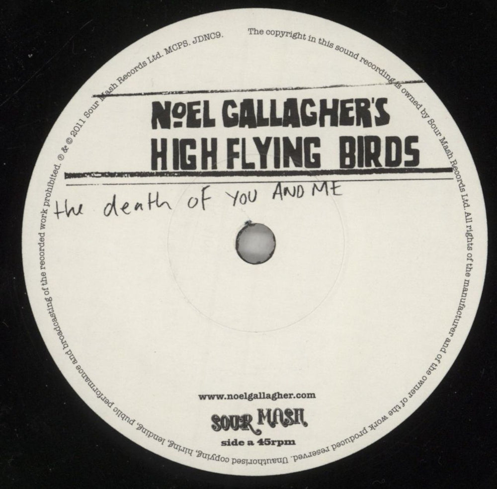 Noel Gallagher The Death Of You And Me UK 7" vinyl single (7 inch record / 45) NGL07TH544386