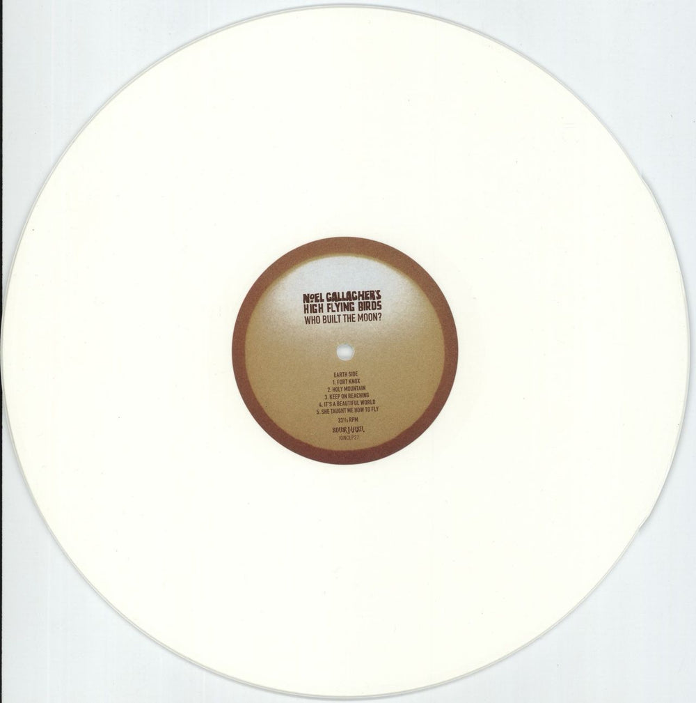 Noel Gallagher Who Built The Moon? - White Vinyl UK vinyl LP album (LP record) NGLLPWH706017