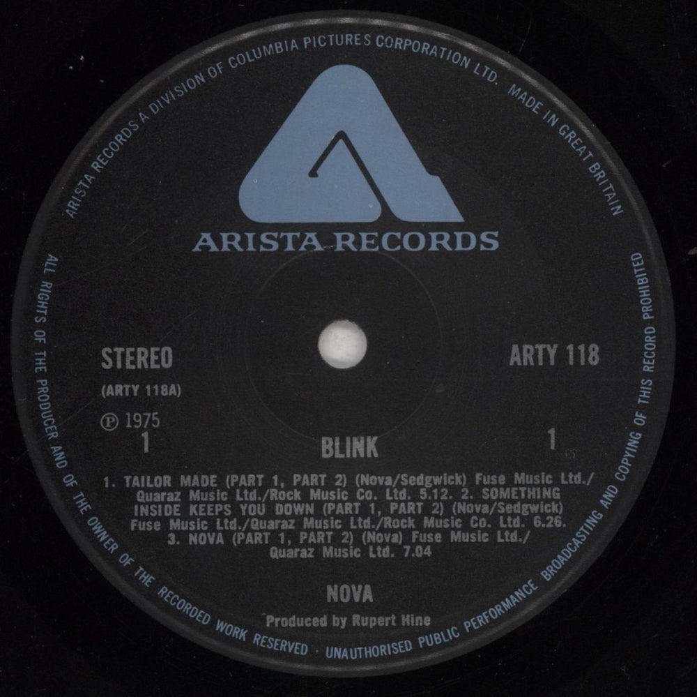 Nova Blink UK vinyl LP album (LP record) NP6LPBL778084