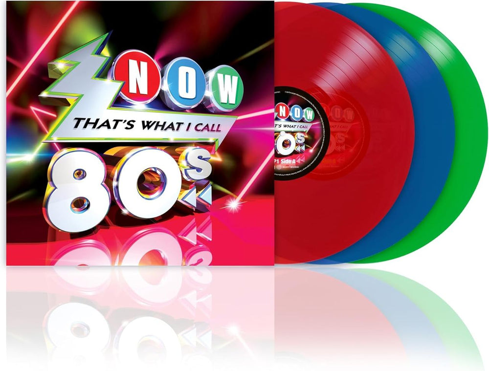 Now That's What I Call Music NOW That's What I Call 80s - Red, Blue & Green Vinyl - Sealed UK 3-LP vinyl record set (Triple LP Album) LPNNNOW150