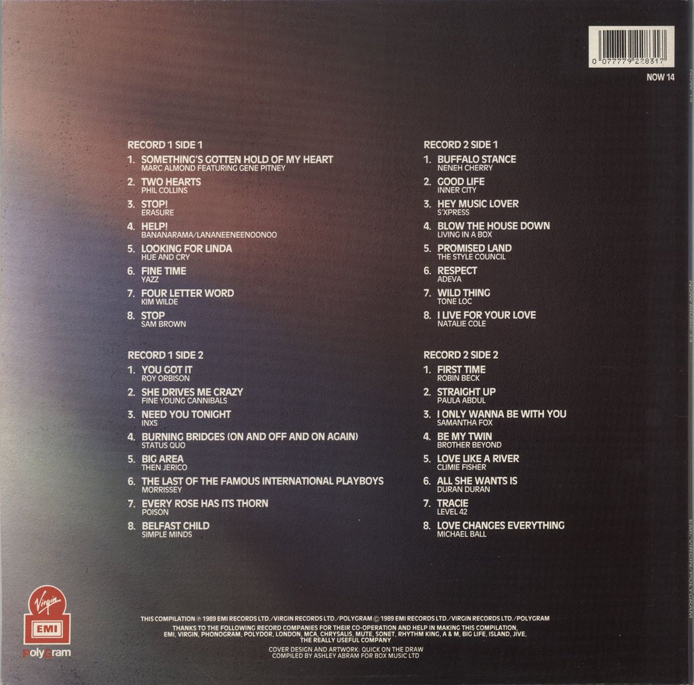 Now That's What I Call Music Now That's What I Call Music 14 UK 2-LP vinyl record set (Double LP Album) 077779228317