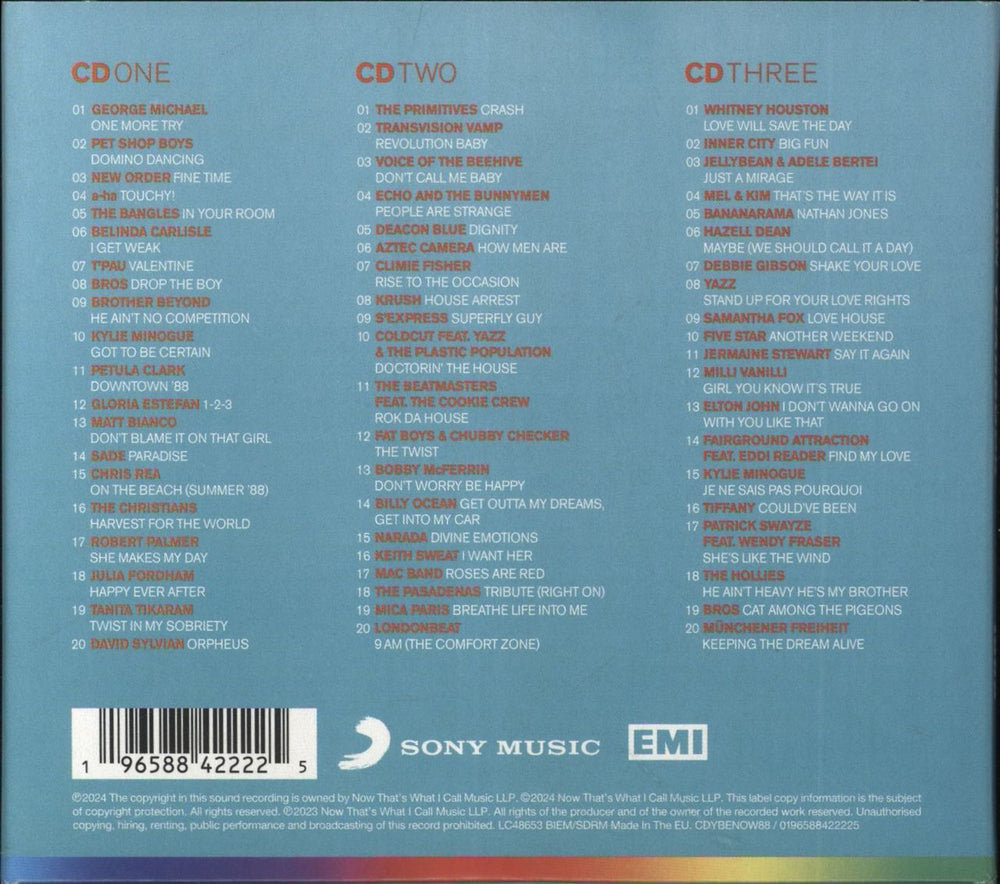 Now That's What I Call Music Now Yearbook '88 Extra UK 3-CD album set (Triple CD) 196588422225