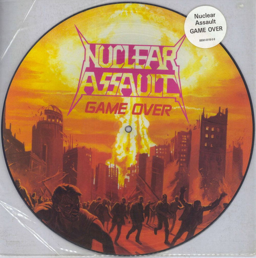 Nuclear Assault Game Over UK picture disc LP (vinyl picture disc album) 88561-8118-1