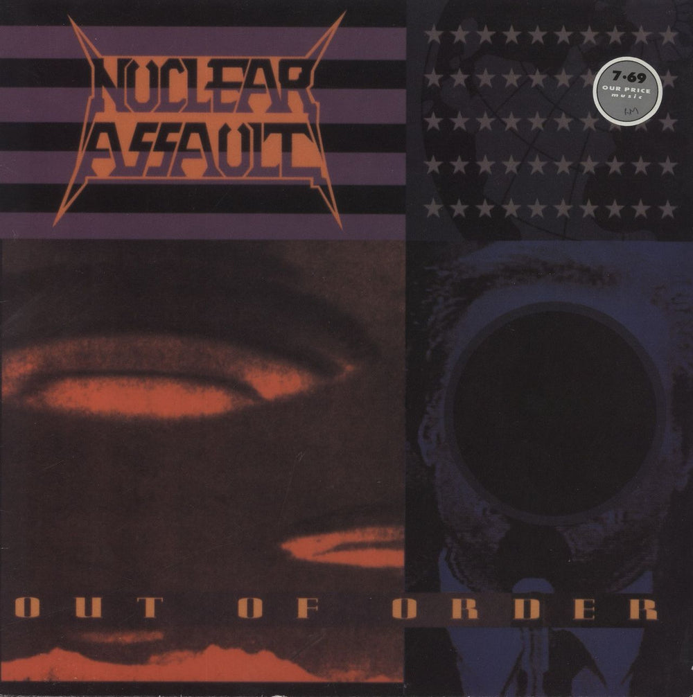 Nuclear Assault Out Of Order - EX UK vinyl LP album (LP record) FLAG64