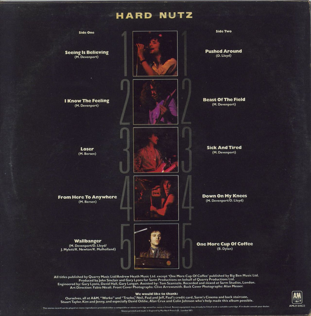 Nutz Hard Nutz UK vinyl LP album (LP record)