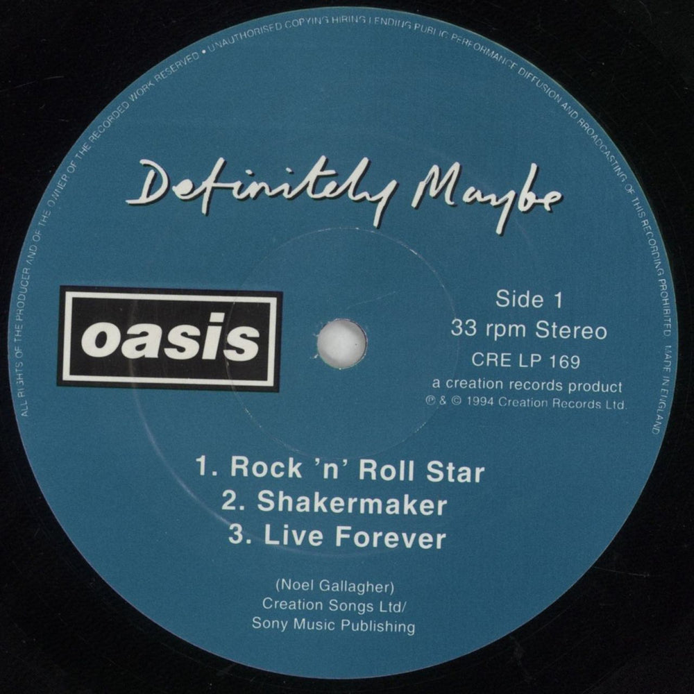 Oasis Definitely Maybe - 1st - Damont - VG UK 2-LP vinyl record set (Double LP Album) OAS2LDE618404