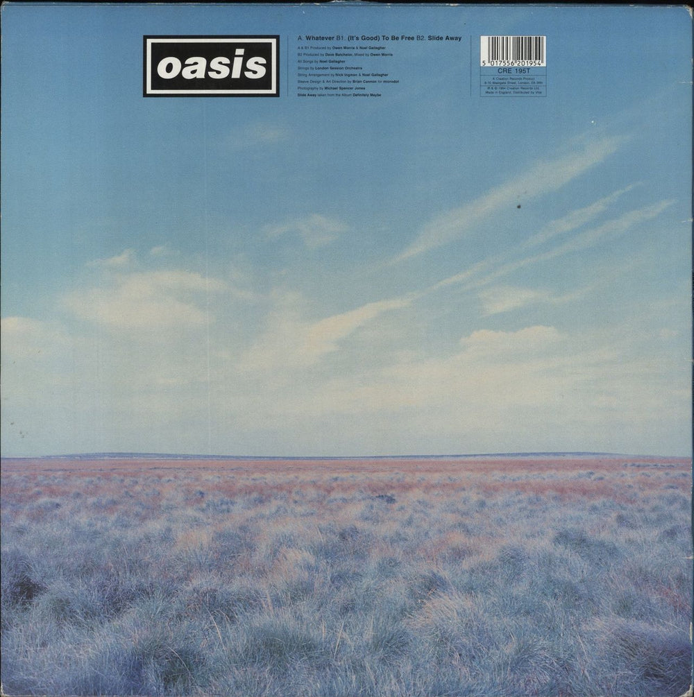 Oasis Whatever - VG + Print UK 12" vinyl single (12 inch record / Maxi-single) 5017556201954