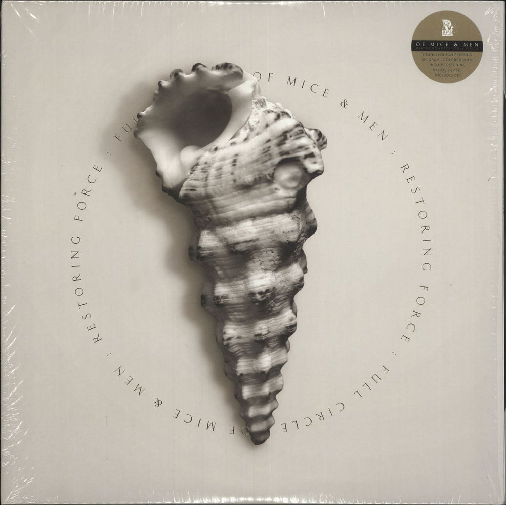 Of Mice & Men Restoring Force: Full Circle - White and Gold Vinyl US 2-LP vinyl record set (Double LP Album) RISE270-1