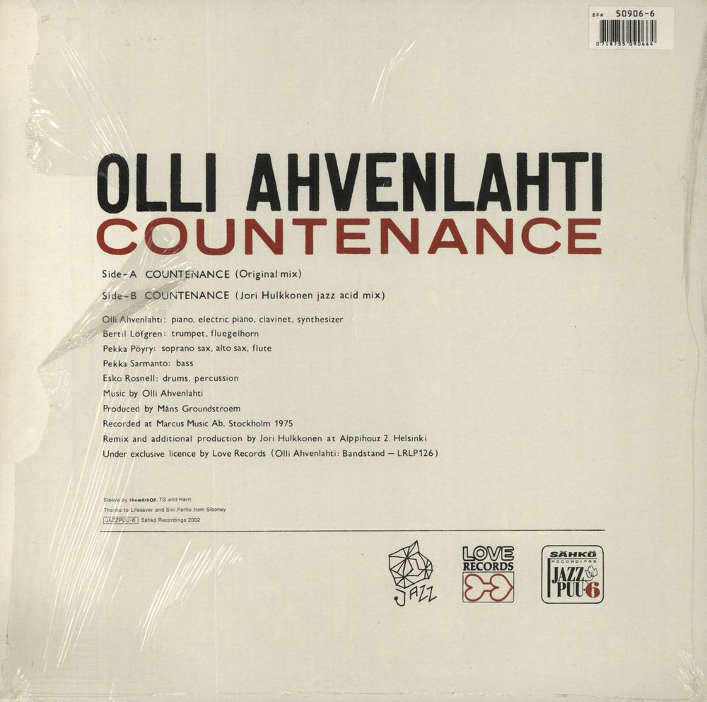 Olli Ahvenlahti Countenance Finnish 12" vinyl single (12 inch record / Maxi-single) 718755090664