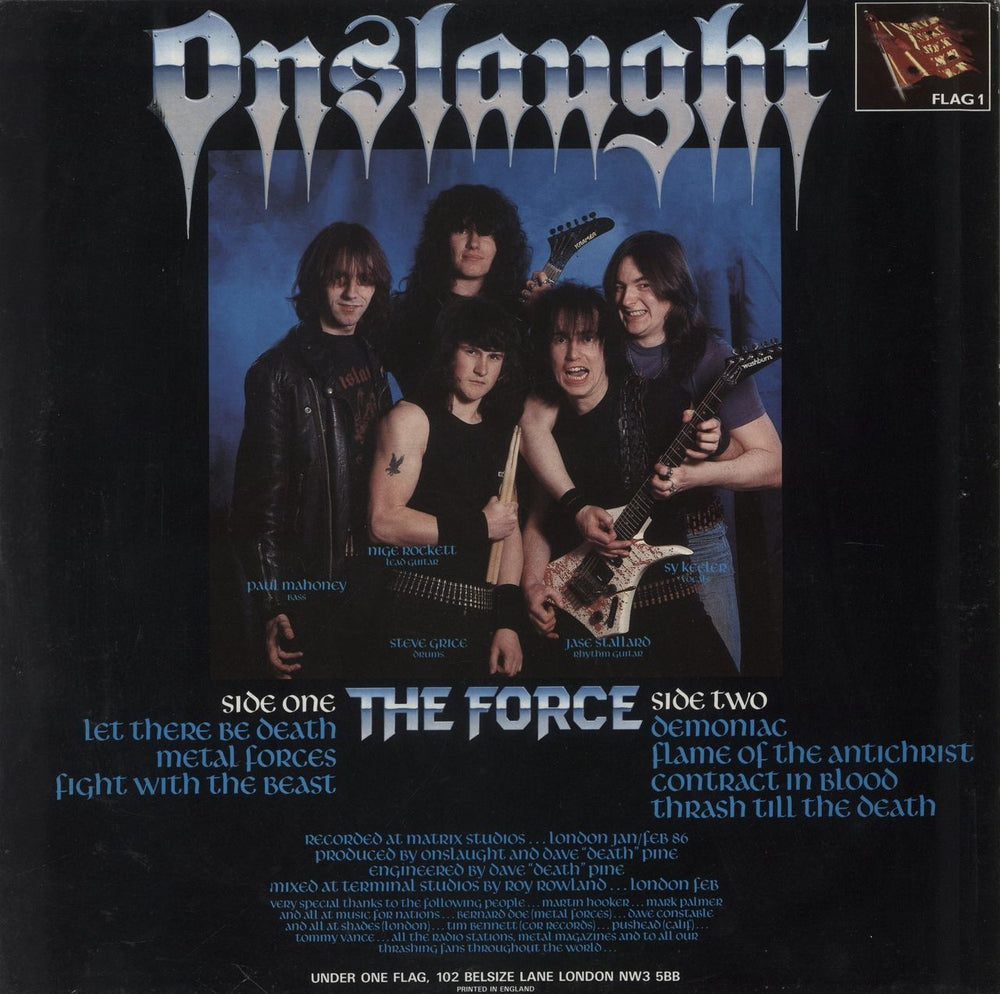 Onslaught The Force - VG UK vinyl LP album (LP record)