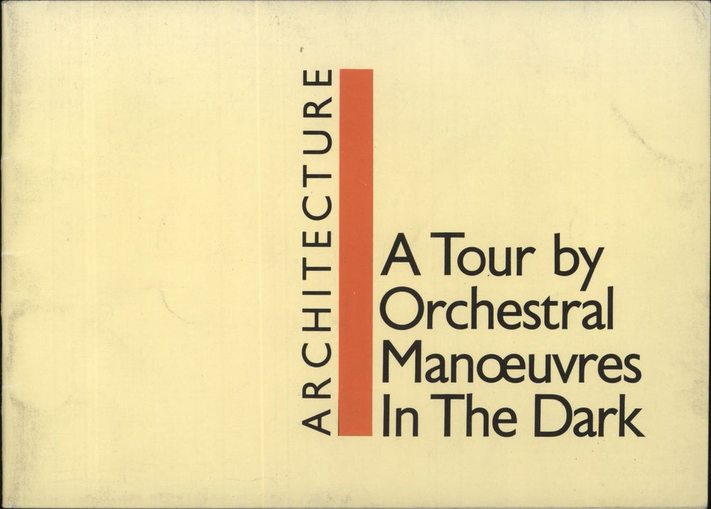 Orchestral Manoeuvres In The Dark Architecture & Morality '81 + Merchandise Sheet UK tour programme