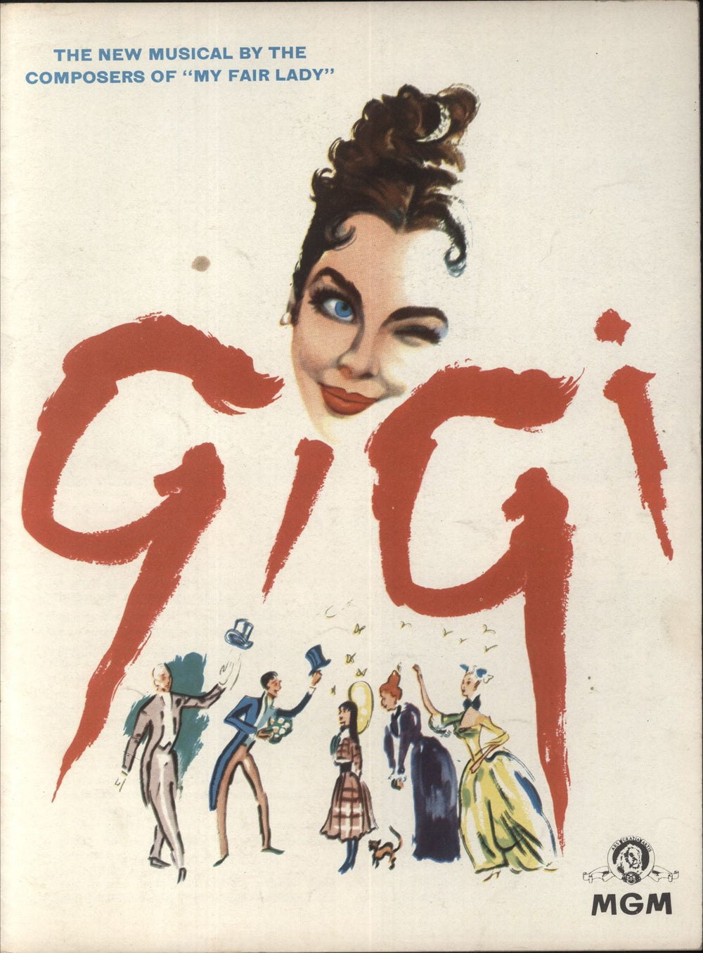 Original Cast Recording Gigi UK book CINEMA BOOKLET