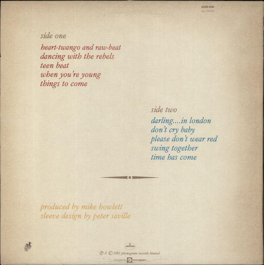 Original Mirrors Heart, Twango And Rawbeat UK vinyl LP album (LP record)