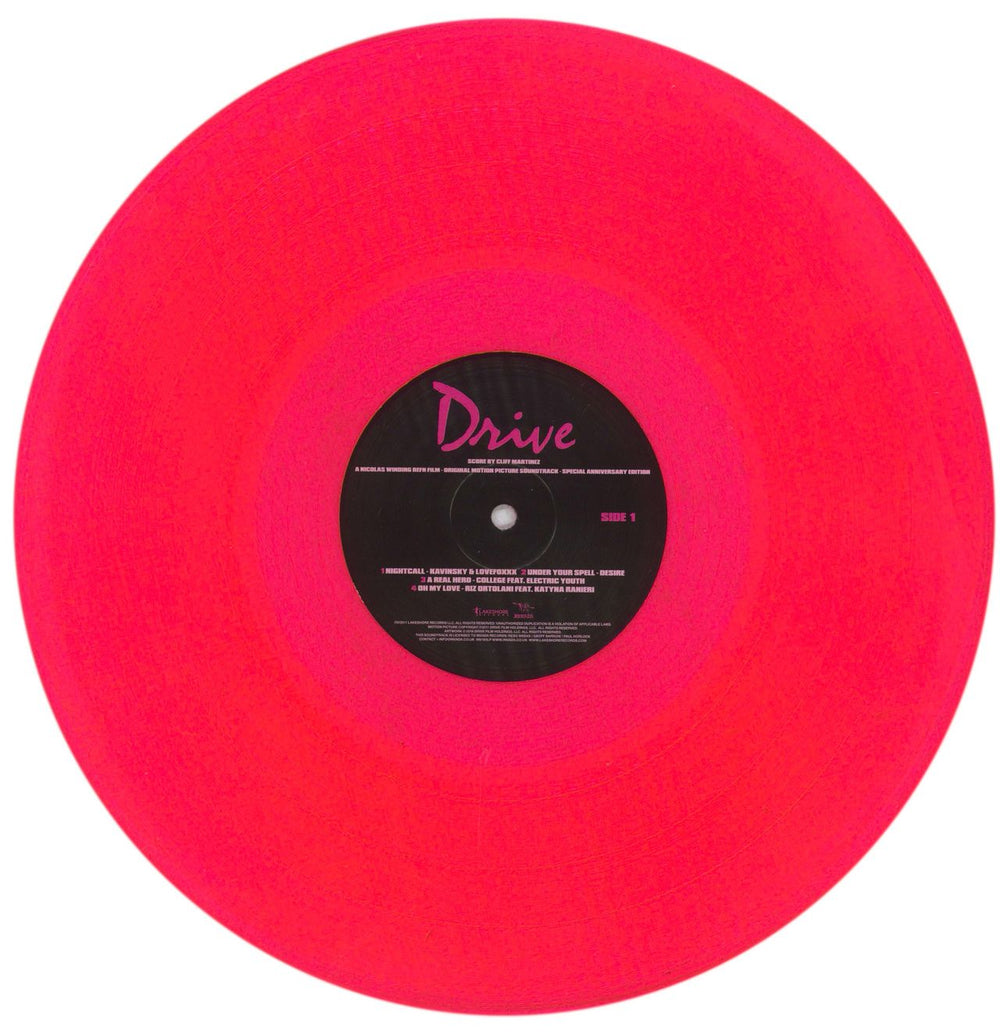 Original Soundtrack Drive - Neon Pink Vinyl + Neon Sign Sleeve UK 2-LP vinyl record set (Double LP Album) OST2LDR810207