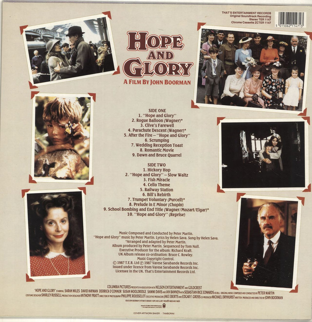 Original Soundtrack Hope And Glory UK vinyl LP album (LP record) 5015062114713