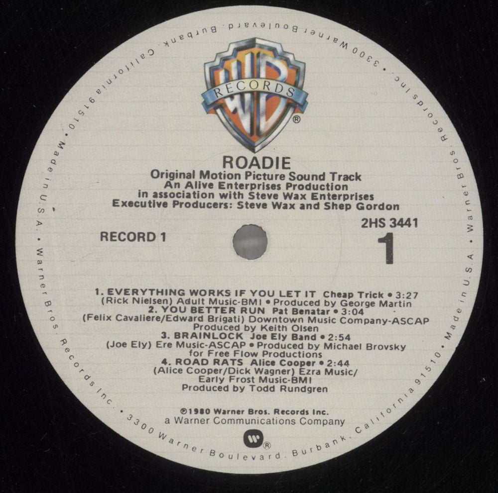 Original Soundtrack Roadie US Promo 2-LP vinyl record set (Double LP Album) OST2LRO879760