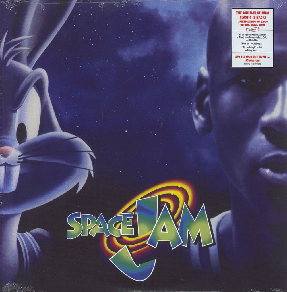 Original Soundtrack Space Jam (Music From And Inspired By The Motion Picture) - Red & Black Vinyl - Sealed UK 2-LP vinyl record set (Double LP Album) RCD182961