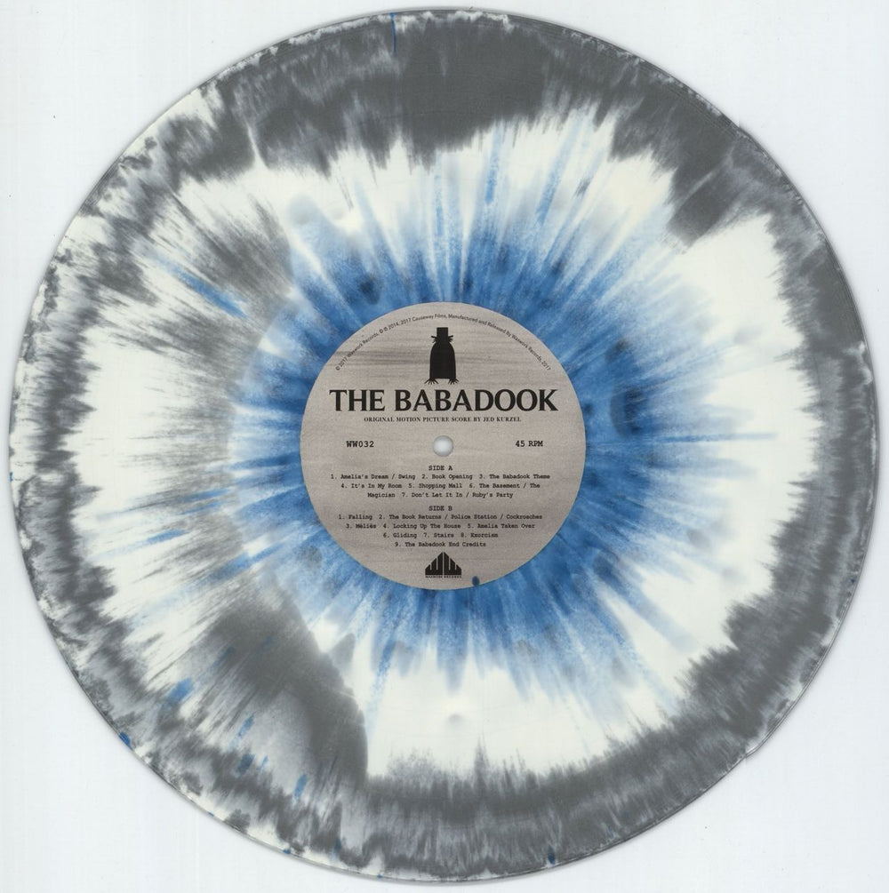 Original Soundtrack The Babadook - Gray and White With Blue Splatter Vinyl US vinyl LP album (LP record) OSTLPTH879892