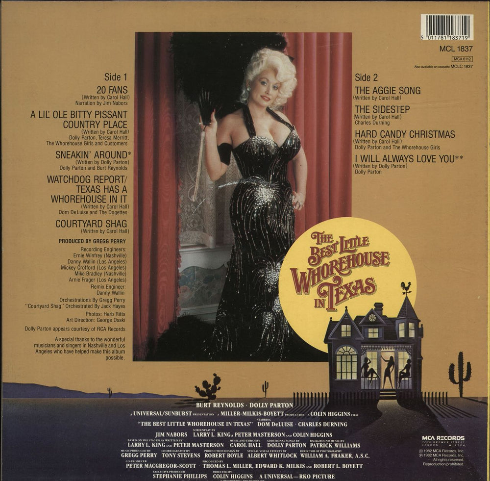 Original Soundtrack The Best Little Whorehouse In Texas UK vinyl LP album (LP record) 5011781183719