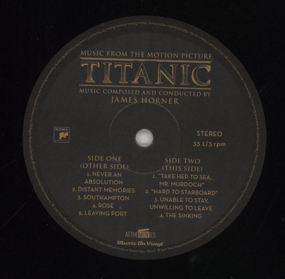 Original Soundtrack Titanic - 180 Gram UK 2-LP vinyl record set (Double LP Album) OST2LTI856155