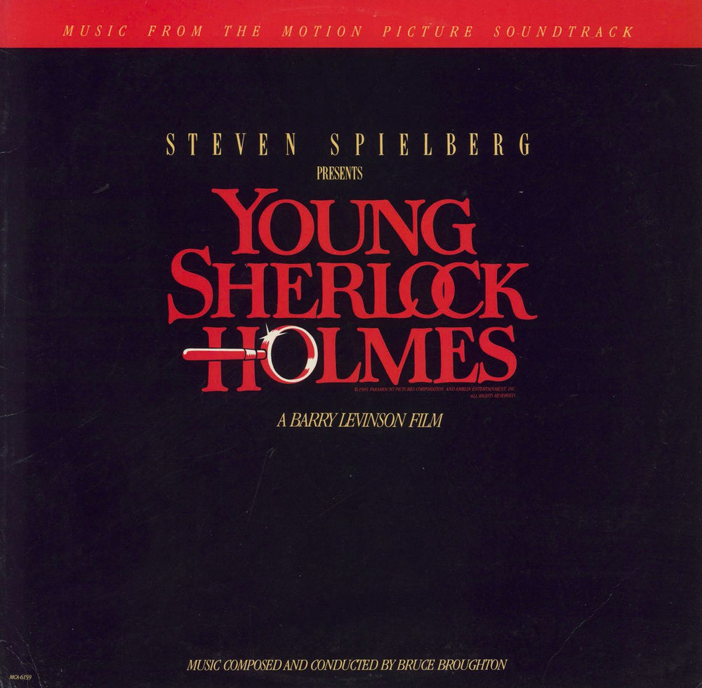 Original Soundtrack Young Sherlock Holmes OST US vinyl LP album (LP record) MCF6159