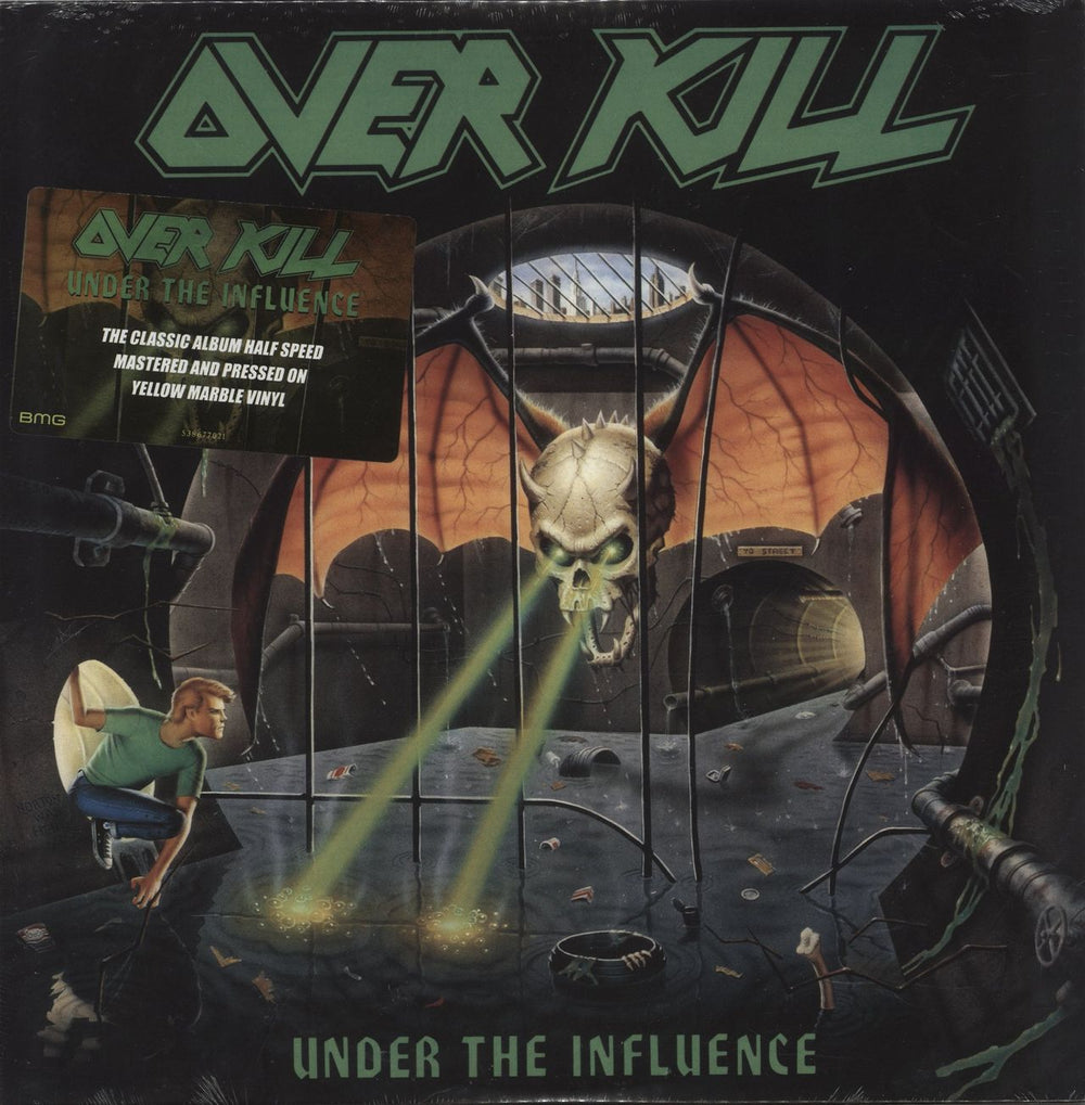 Overkill Under The Influence - Yellow Marble Vinyl - Sealed US vinyl LP album (LP record) 538677021