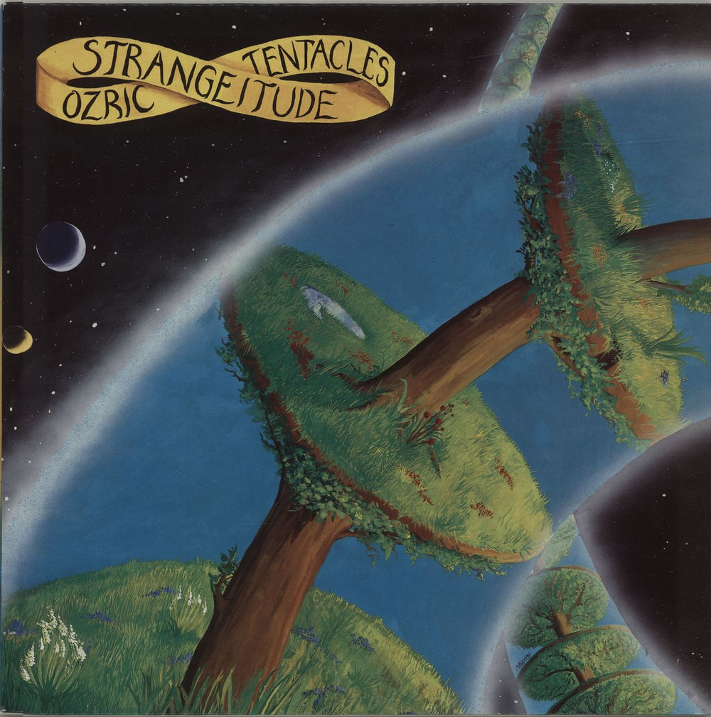 Ozric Tentacles Strangeitude + Merchandise Insert UK vinyl LP album (LP record) DOVELP3