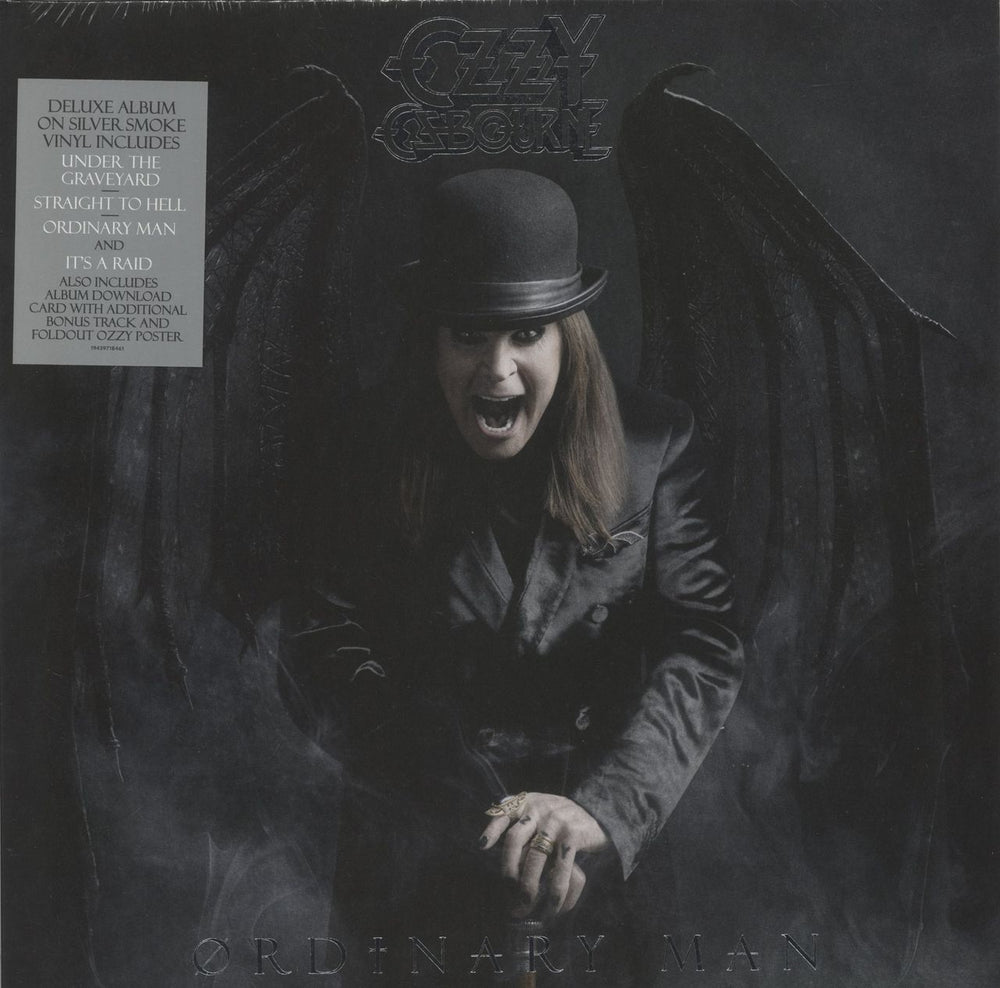 Ozzy Osbourne Ordinary Man - Silver Smoke Vinyl UK vinyl LP album (LP record) 19439718461