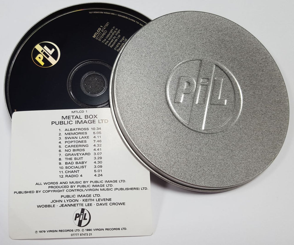 P.I.L. Metal Box UK CD Album Box Set PILDXME736234