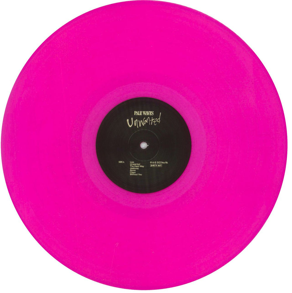 Pale Waves Unwanted - Pink Neon Vinyl - Fully Autographed + Signed CD UK vinyl LP album (LP record) QZLLPUN835976