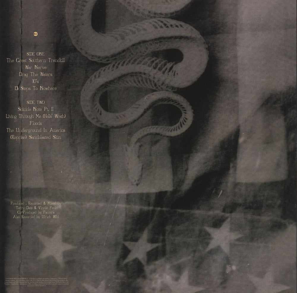 Pantera The Great Southern Trendkill White/Sandblasted Orange Vinyl US vinyl LP album (LP record)