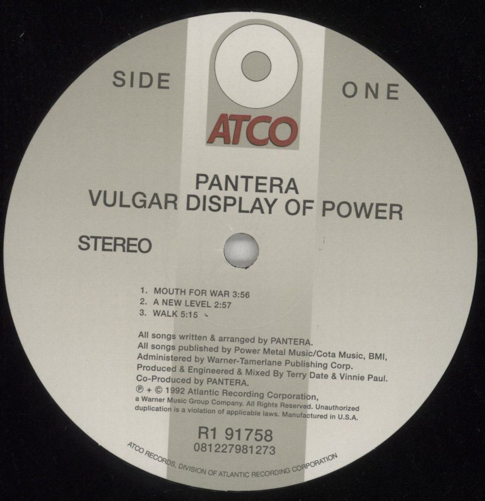 Pantera Vulgur Display of Power -180gram - RSD10 US 2-LP vinyl record set (Double LP Album) PAN2LVU849715