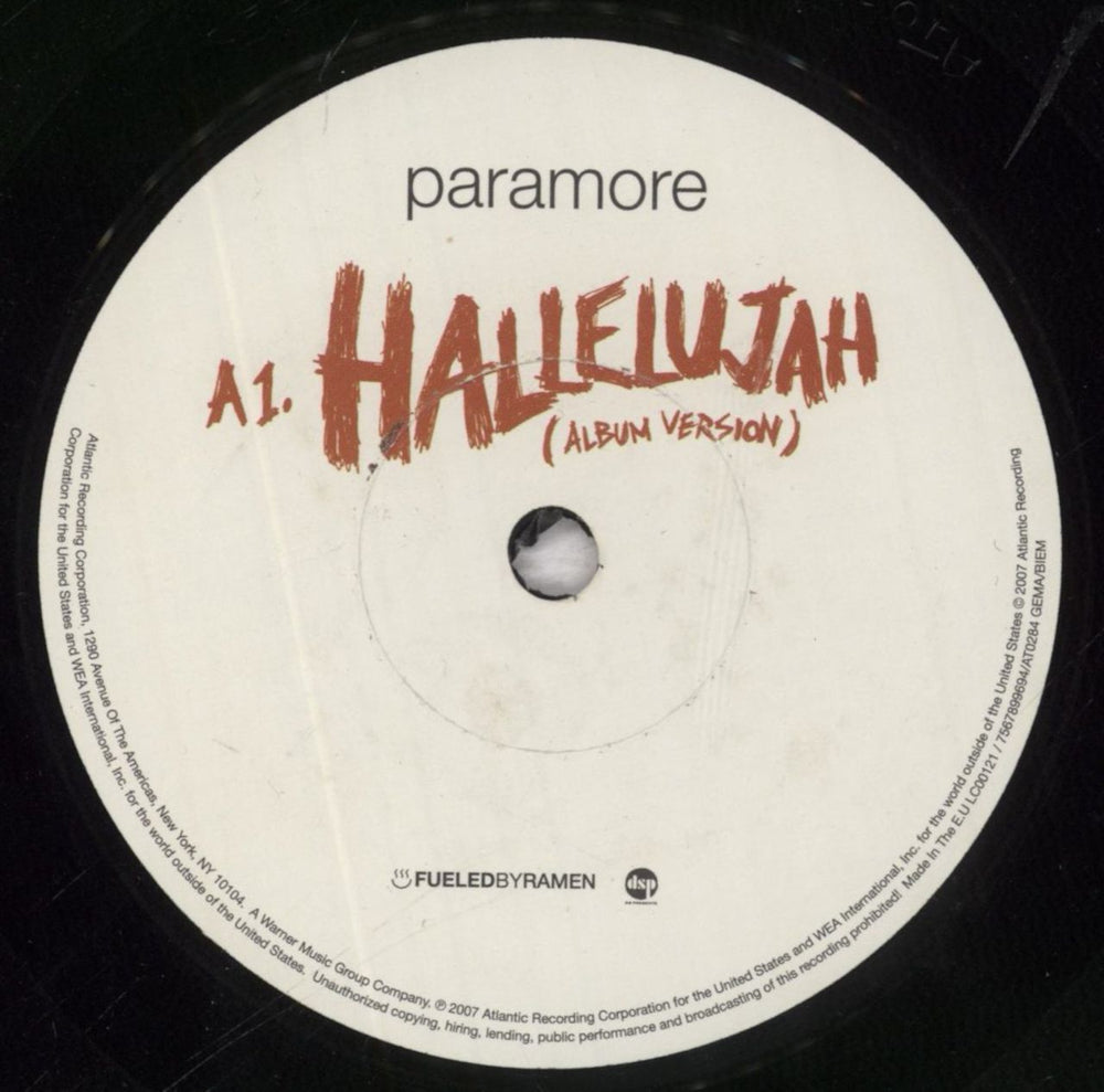 Paramore Hallelujah - Gatefold - EX UK 7" vinyl single (7 inch record / 45) OR807HA841680