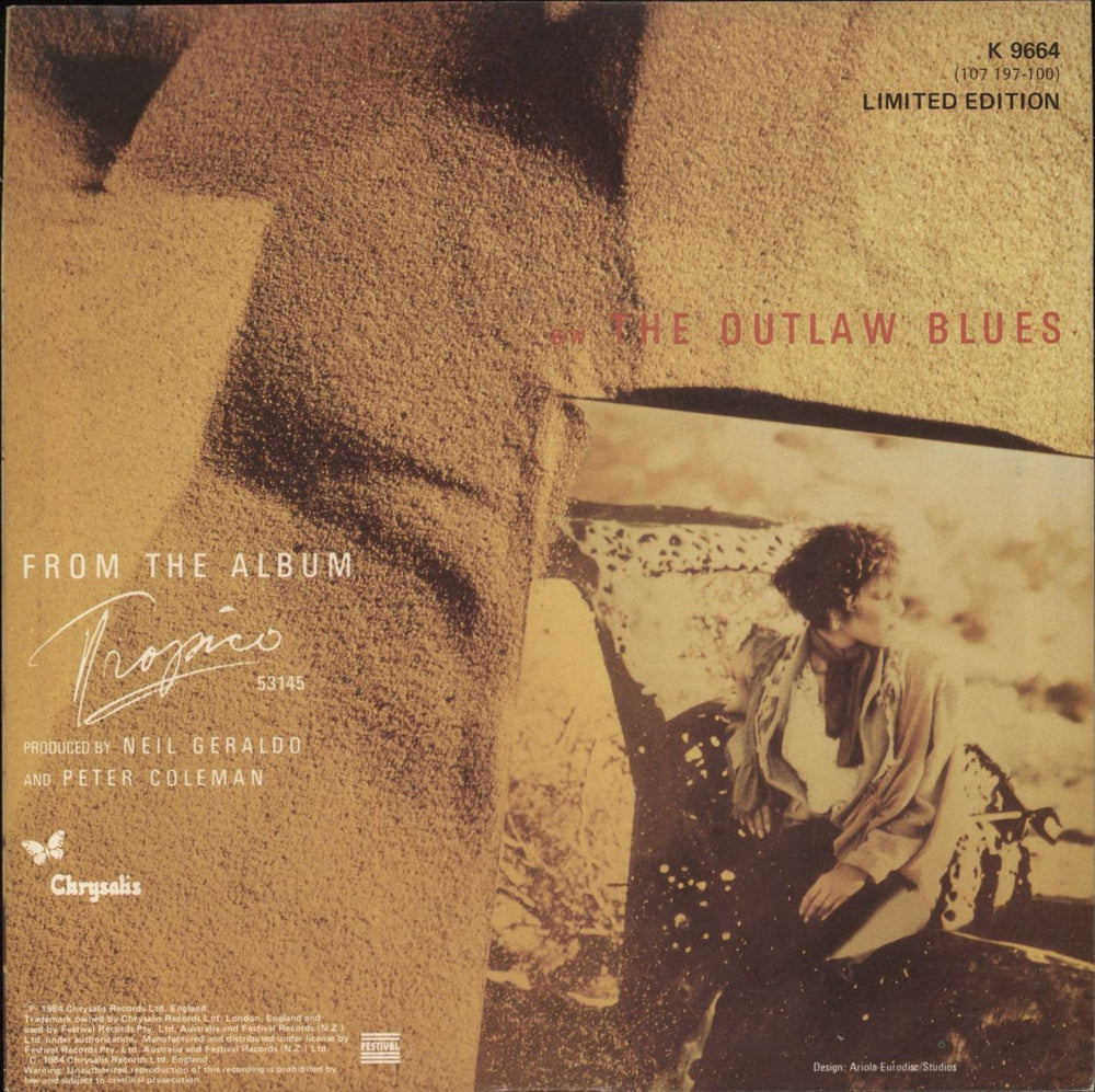 Pat Benatar Painted Desert Australian 7" vinyl single (7 inch record / 45)