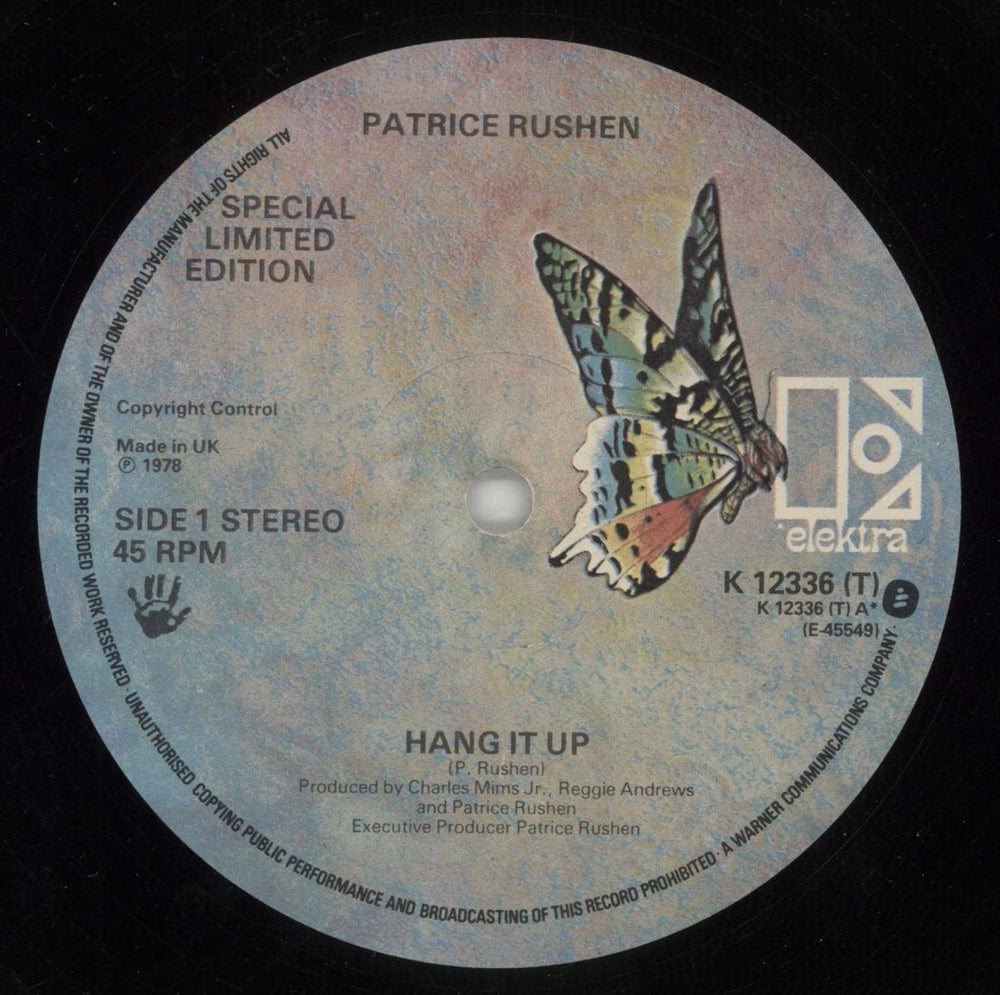 Patrice Rushen Hang It Up UK 12" vinyl single (12 inch record / Maxi-single) K12336