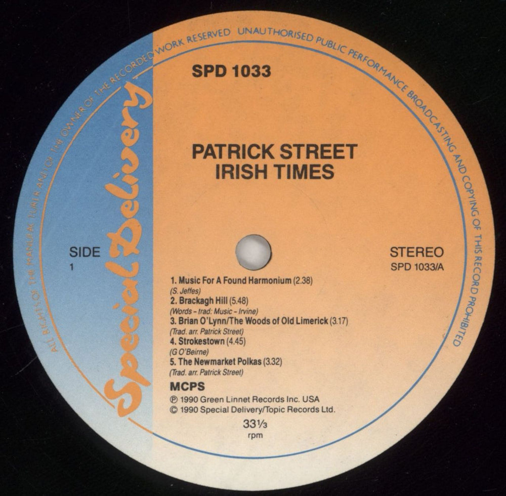 Patrick Street Irish Times UK vinyl LP album (LP record) PQSLPIR495411