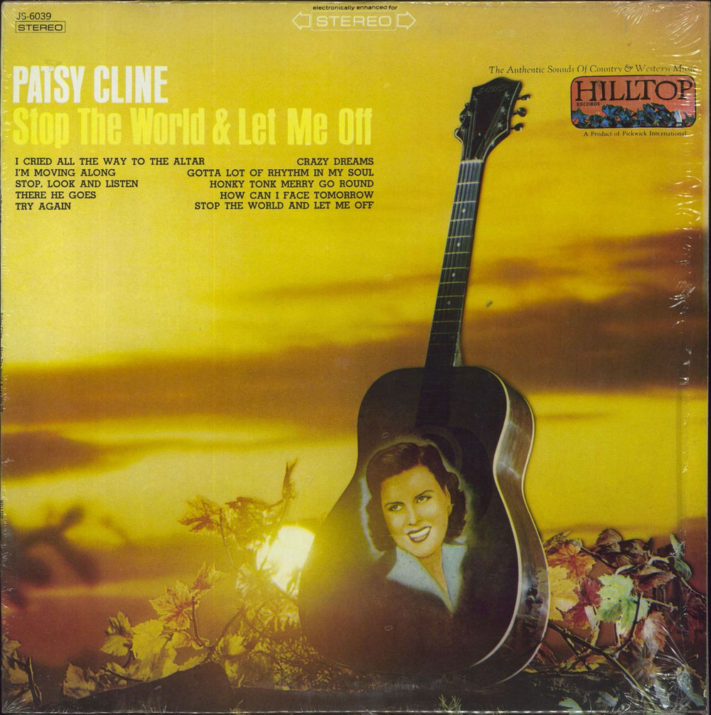 Patsy Cline Stop The World & Let Me Off US vinyl LP album (LP record) JS6039