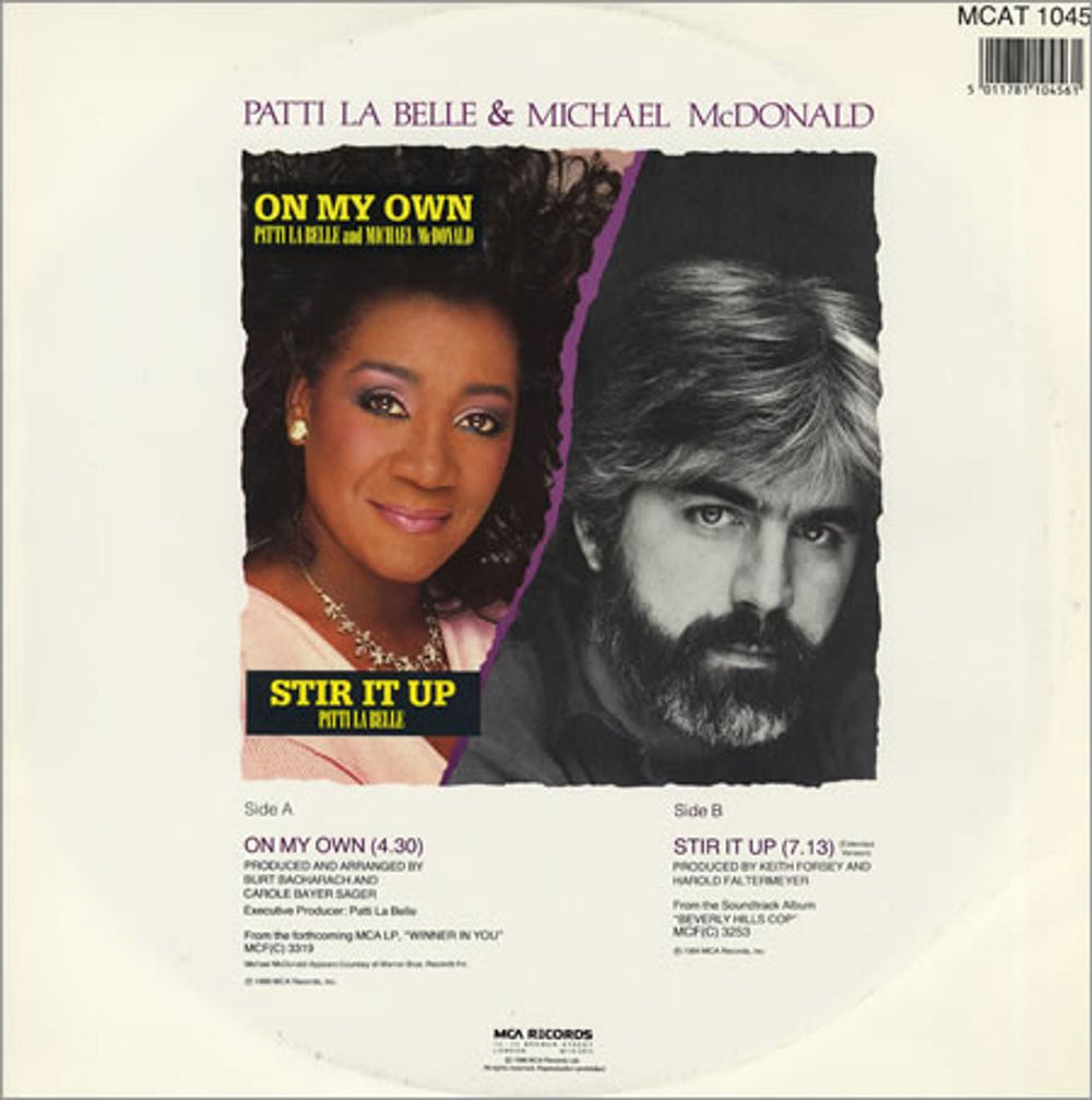 Patti LaBelle On My Own UK 12" vinyl single (12 inch record / Maxi-single) LAB12ON39590