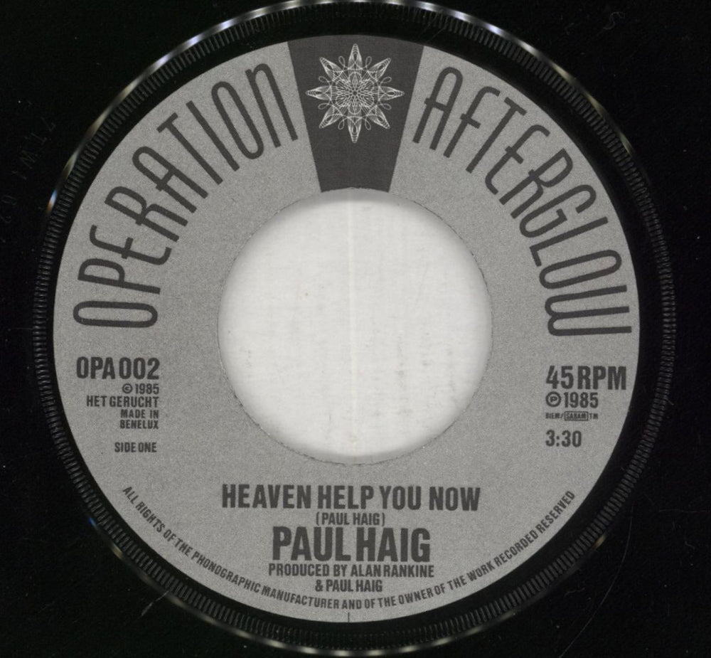 Paul Haig Heaven Help You Now Belgian 7" vinyl single (7 inch record / 45) PAH07HE315730