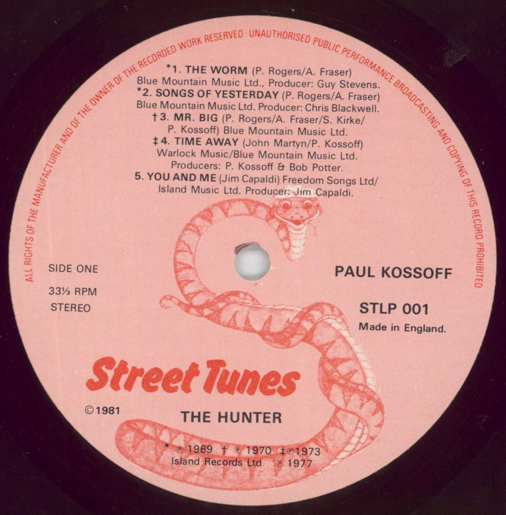 Paul Kossoff The Hunter - Shrink UK vinyl LP album (LP record) KOSLPTH850755