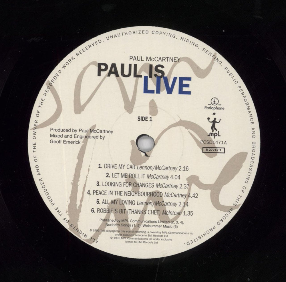 Paul McCartney and Wings Paul Is Live UK 2-LP vinyl record set (Double LP Album) 724382770411