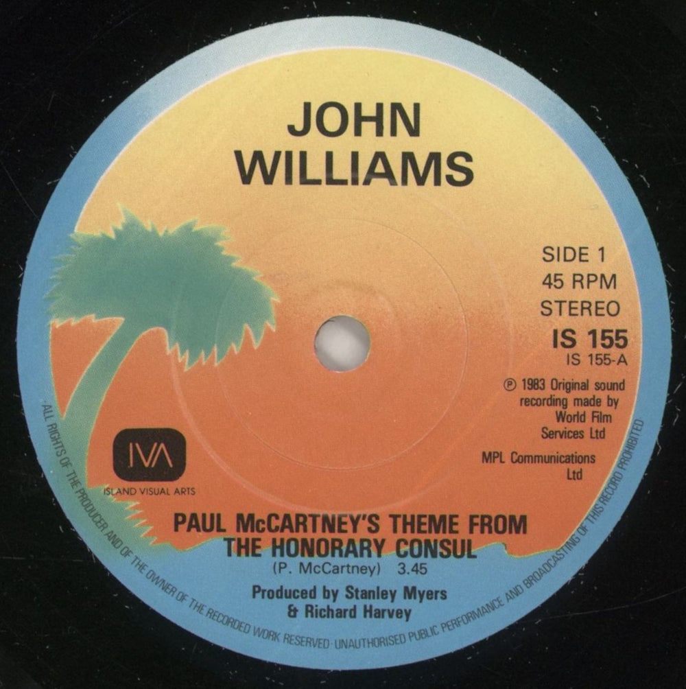 Paul McCartney and Wings Paul Mccartney's Theme From The Honorary Consul - EX UK 7" vinyl single (7 inch record / 45) MCC07PA858548