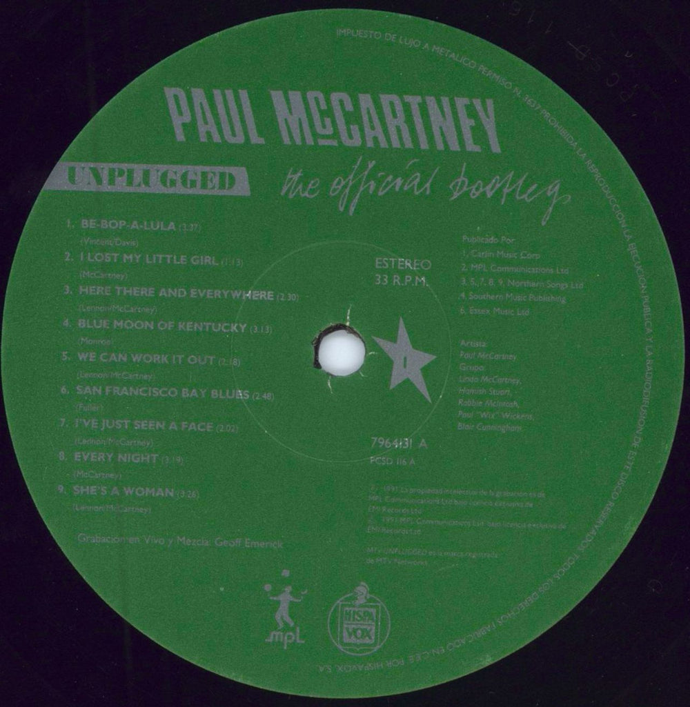 Paul McCartney and Wings Unplugged: The Official Bootleg - Numbered UK vinyl LP album (LP record) MCCLPUN237849