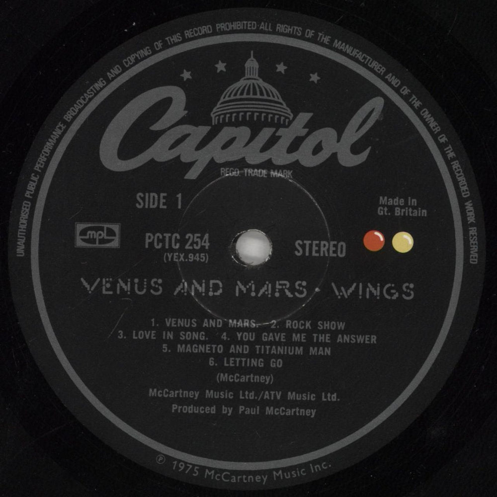 Paul McCartney and Wings Venus And Mars UK vinyl LP album (LP record) MCCLPVE675144