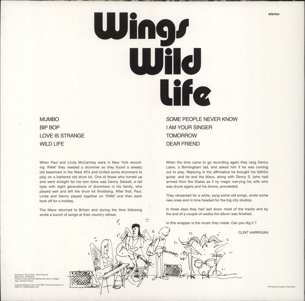 Paul McCartney and Wings Wild Life - Half Speed Mastered 50th Anniversary Edition UK vinyl LP album (LP record) 602435611730