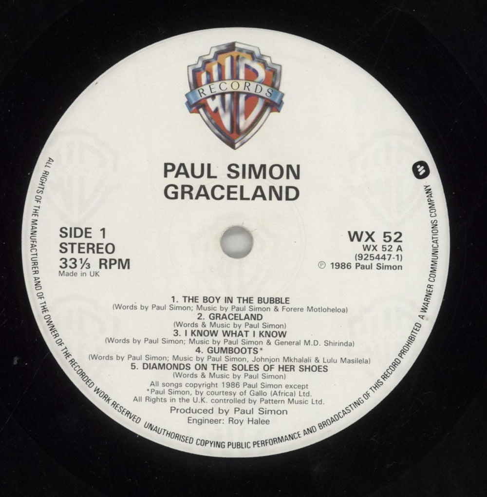 Paul Simon Graceland - 1st UK vinyl LP album (LP record) PSILPGR765839