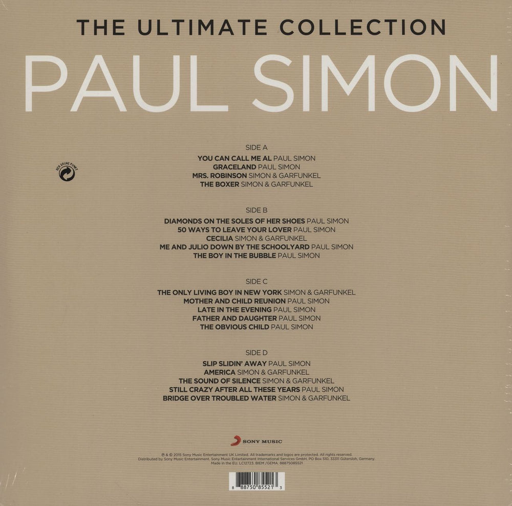 Paul Simon The Ultimate Collection - 180gm - Sealed UK 2-LP vinyl record set (Double LP Album) 888750855213