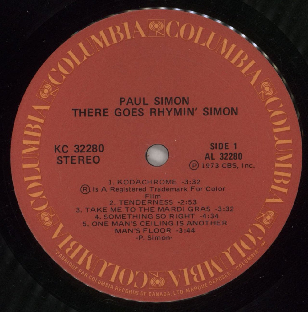 Paul Simon There Goes Rhymin' Simon US vinyl LP album (LP record) PSILPTH510480
