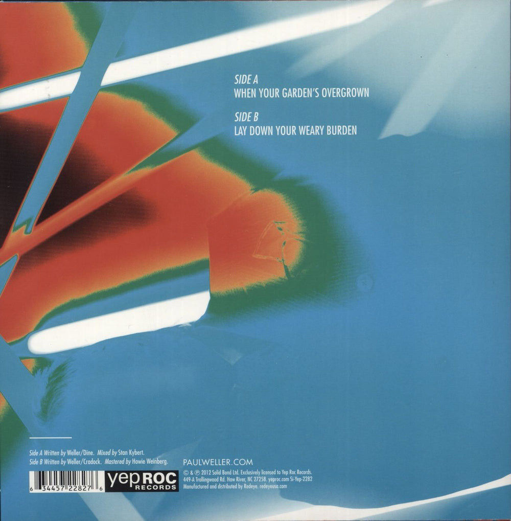 Paul Weller When Your Garden's Overgrown US 7" vinyl single (7 inch record / 45) 634457228276