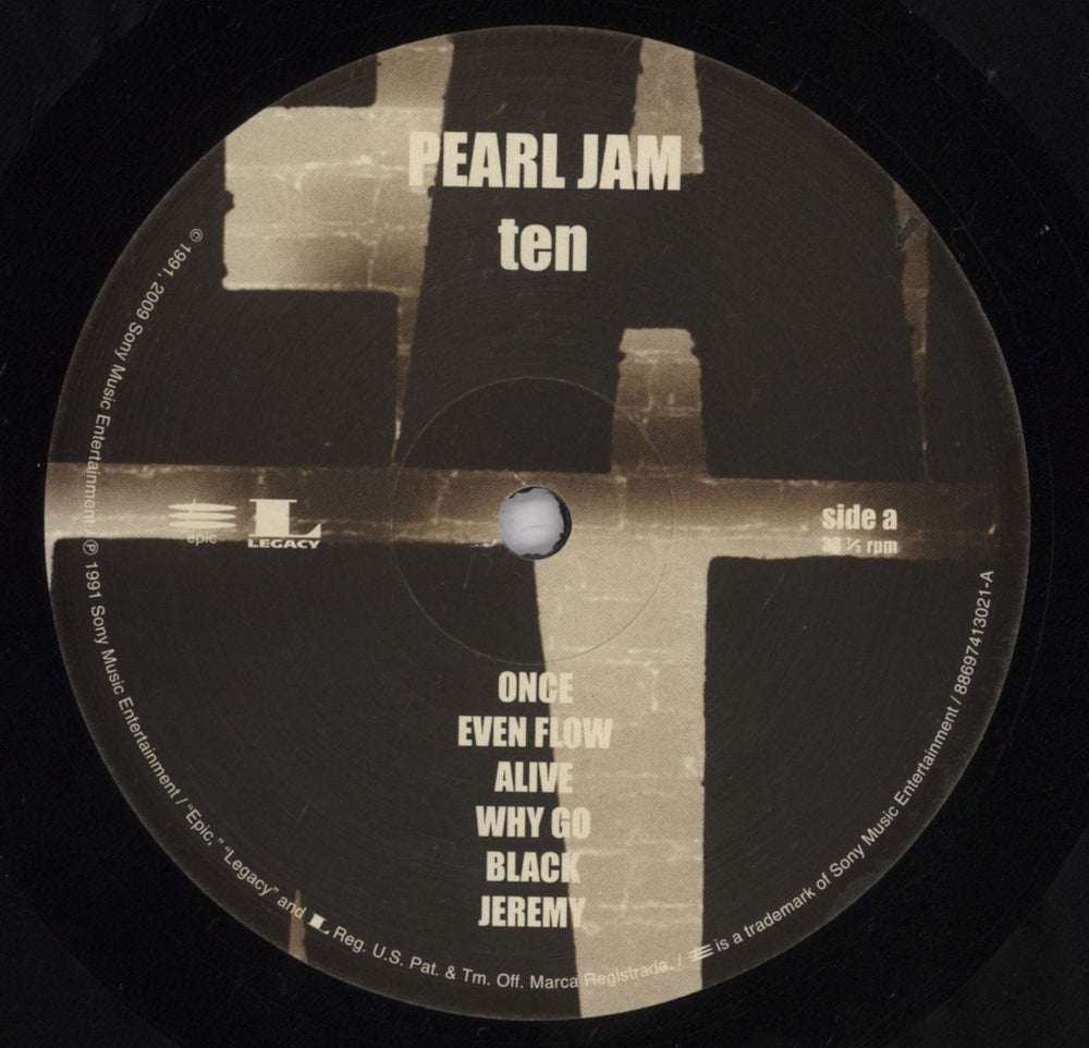 Pearl Jam Ten [2009 Edition]: Remastered - 180gm Vinyl - EX UK 2-LP vinyl record set (Double LP Album) PJA2LTE831930